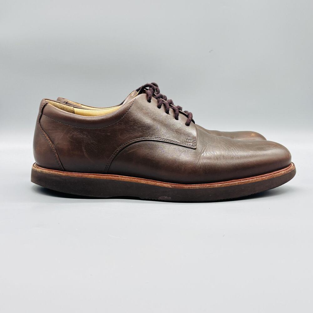 Samuel Hubbard Shoes Mens 11 Brown Leather Oxford Vibram Casual Sneakers Comfort